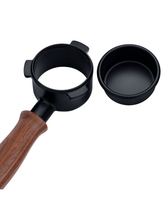 Normcore Titanium PVD Coating Bottomless Portafilter With Walnut Handle