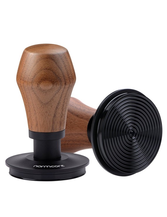Normcore V4 Spring-loaded Tamper  - WALNUT - Titanium PVD Coating Base