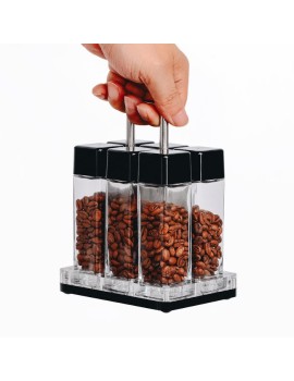 Normcore / 6 TUBES COFFEE BEAN CELLARS  WITH STAND - GLASS TUBES