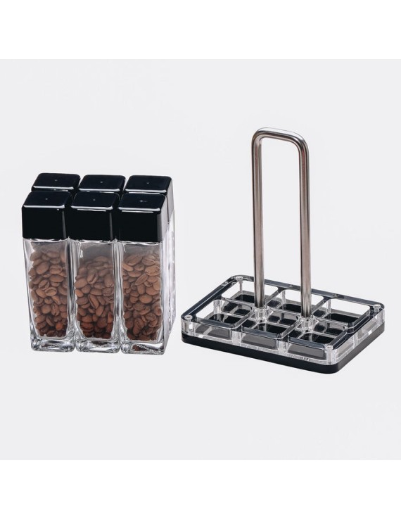 Normcore / 6 TUBES COFFEE BEAN CELLARS  WITH STAND - GLASS TUBES