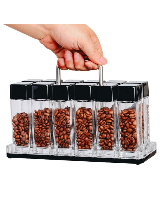 Normcore / 12 TUBES COFFEE BEAN CELLARS  WITH STAND - GLASS TUBES