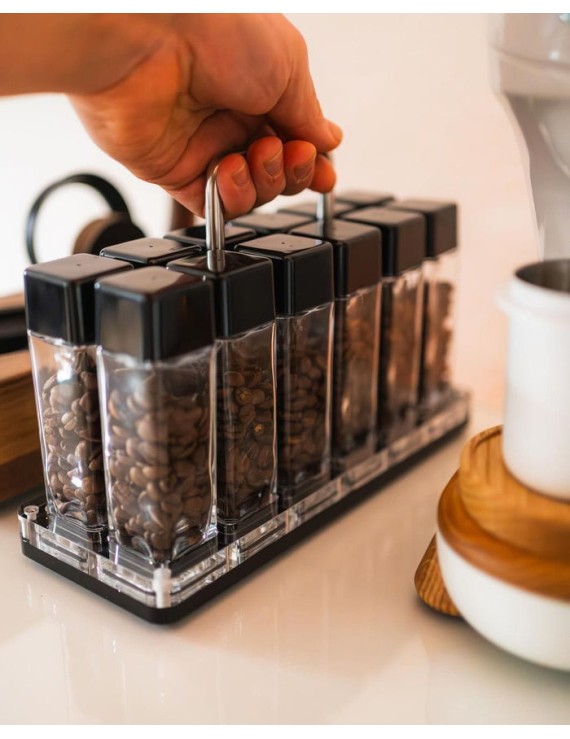 Normcore / 12 TUBES COFFEE BEAN CELLARS  WITH STAND - GLASS TUBES
