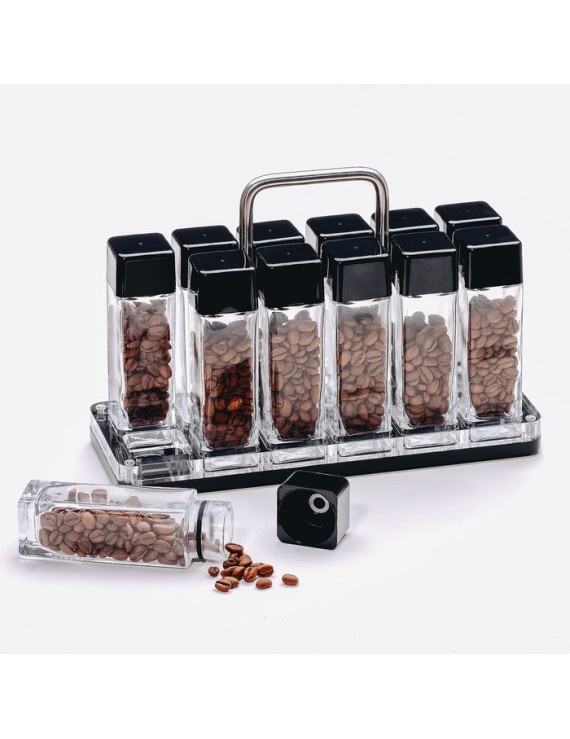 Normcore / 12 TUBES COFFEE BEAN CELLARS  WITH STAND - GLASS TUBES