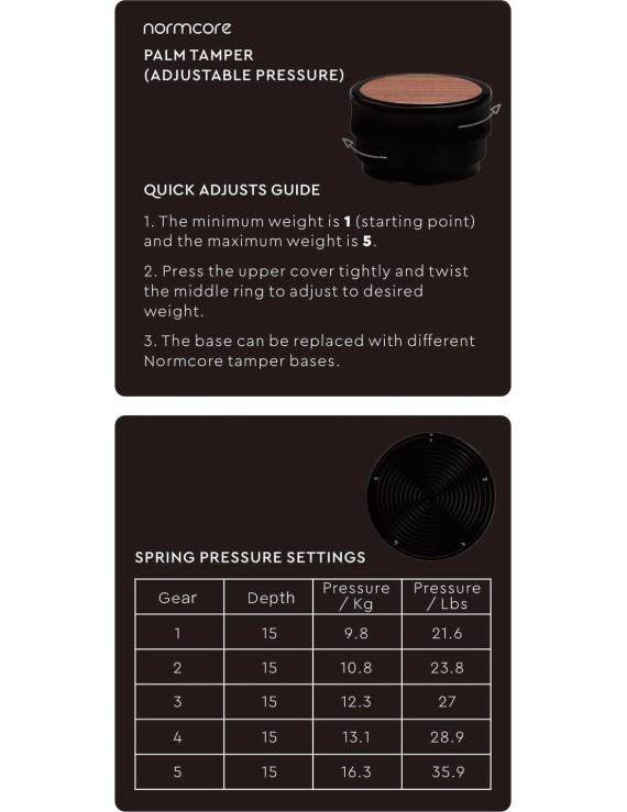 Normcore / Palm Tamper (Adjustable pressure)
